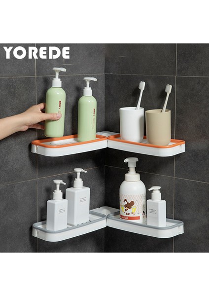 Gray-2pcs Yorede Köşe Banyo Rafı Tezgah Tuvalet Rafı Banyo Organizatör Katlanabilir Depolama Rafı Yumruksuz Banyo Aksesuarları (Yurt Dışından) fiyatları