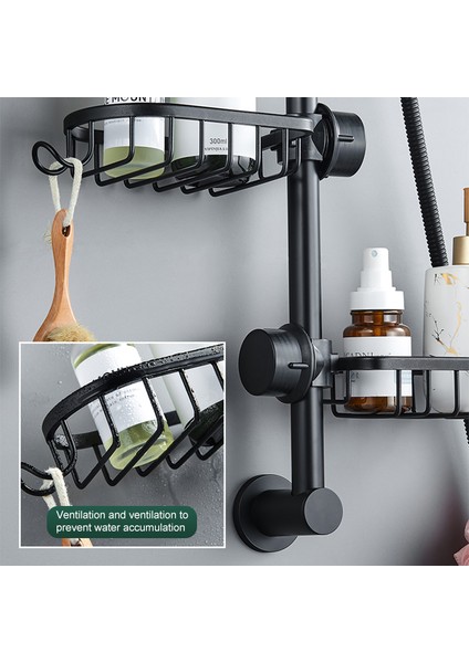 Gümüş 4 Banyo Musluk Depolama Rafı 360 ° Dönme Duş Sabunluk Hiçbir Matkap Banyo Organizasyonu Duş Rafları Banyo Aksesuarları (Yurt Dışından) modelleri