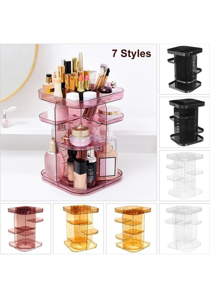Altın Tip A 360 Derece Dönen Makyaj Organizatör Büyük Kapasiteli Kozmetik Saklama Kutusu Ayarlanabilir Takı Rafı (Yurt Dışından) fiyatları