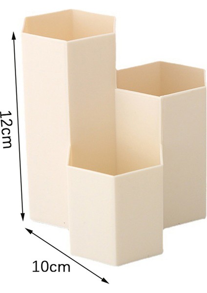 A6 3 Kafesler Kozmetik Makyaj Fırçası Saklama Kutusu Masa Organizatör Makyaj Araçları Kutusu 10*12 cm (Yurt Dışından) indirimleri