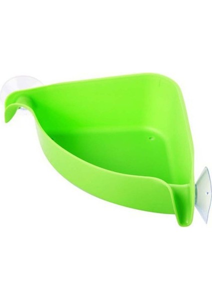 Yeşil Taşınabilir Pp Üçgen Vantuz Mutfak Banyo Aksesuarı Köşe Depolama Rafı Duş Rafı Banyo Depolama Emme (Yurt Dışından)