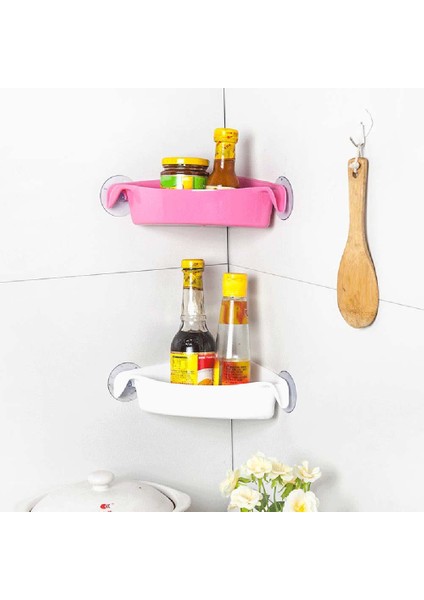 Yeşil Taşınabilir Pp Üçgen Vantuz Mutfak Banyo Aksesuarı Köşe Depolama Rafı Duş Rafı Banyo Depolama Emme (Yurt Dışından) fırsatları