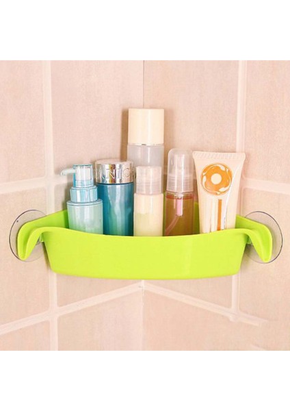 Yeşil Taşınabilir Pp Üçgen Vantuz Mutfak Banyo Aksesuarı Köşe Depolama Rafı Duş Rafı Banyo Depolama Emme (Yurt Dışından) indirimleri