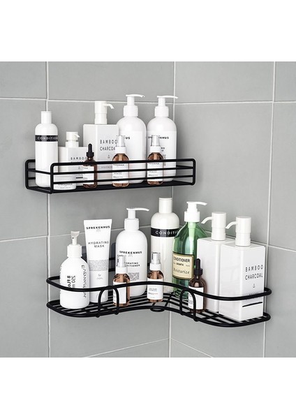 Beyaz 1/2 Adet Banyo Rafı Duş Duvara Monte Şampuan Depolama Tutucu Vantuz ile Hiçbir Sondaj Mutfak Depolama Banyo Aksesuarları (Yurt Dışından)