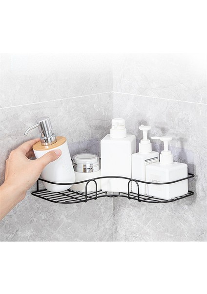 Beyaz 1/2 Adet Banyo Rafı Duş Duvara Monte Şampuan Depolama Tutucu Vantuz ile Hiçbir Sondaj Mutfak Depolama Banyo Aksesuarları (Yurt Dışından)