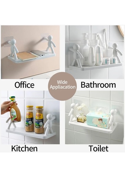 Pembe Dropshipme Banyo Rafı Hiçbir Matkap Duş Depolama Duvar Kozmetik Şampuan Sabun Organizatör Çok Amaçlı Wc Banyo Aksesuarları (Yurt Dışından) modelleri