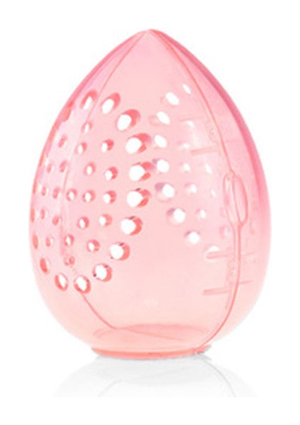 Pembe Güzellik Kozmetik Sünger Saklama Kutusu Makyaj Tozu Puf Boş Yumurta Şeklinde Çerçeve Şeffaf Puf Kuru Durumda Makyaj Organizatör Sahipleri (Yurt Dışından)