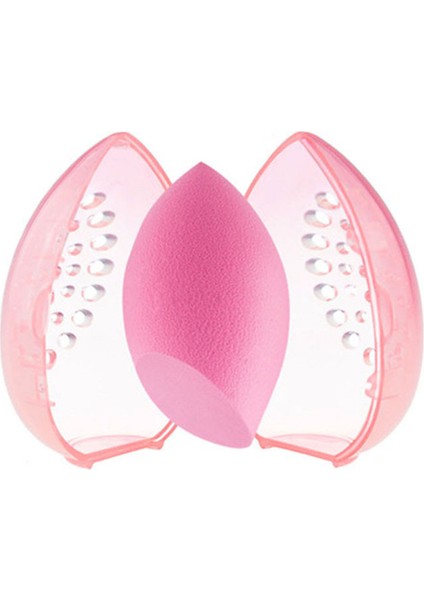 Pembe Güzellik Kozmetik Sünger Saklama Kutusu Makyaj Tozu Puf Boş Yumurta Şeklinde Çerçeve Şeffaf Puf Kuru Durumda Makyaj Organizatör Sahipleri (Yurt Dışından) fiyatları
