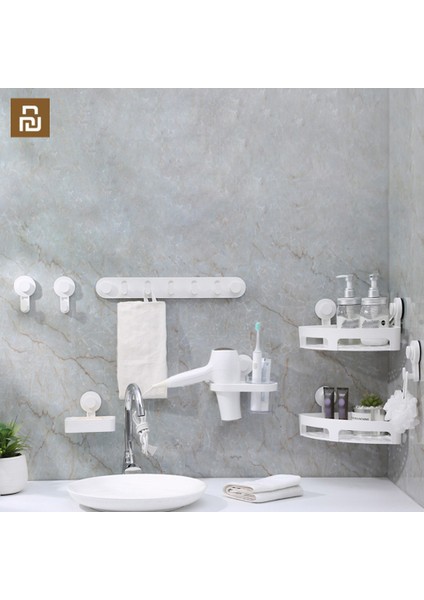 Seçenek 2 Youpin Quange Banyo Armatürleri Depolama Rafı Punch Ücretsiz Köşe Raf Banyo Aksesuarları Mutfak Tripod Xiaomi Mijia Için (Yurt Dışından)