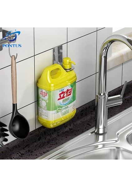 B1 1 Adet Sabun Şişesi Tutucu Duvara Monte Braketi Yumruksuz Sıvı Sabun Rafı Duş Şişeleri Paslanmaz Çelik Raf Banyo Araçları (Yurt Dışından)