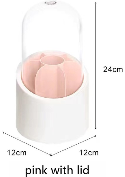 A-Beyaz 360° Çok Fonksiyonlu Dönen Kalem Tutucu Kalem Makyaj Fırça Kovası Toz Geçirmez Kozmetik Saklama Kutusu Bölmesi Masaüstü Organizatör (Yurt Dışından) fiyatları