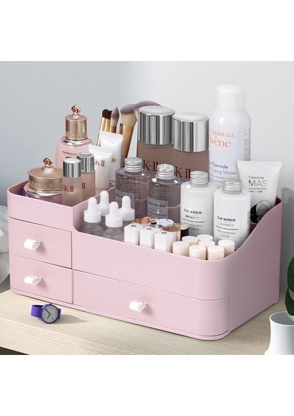 1 Dwawers Beyaz Makyaj Organizatör Çekmece Büyük Kapasiteli Kozmetik Saklama Kutusu Takı Organizatörler Kadın Cilt Bakımı Tuvalet Masası Tırnak Güzellik Durumda (Yurt Dışından) indirimleri