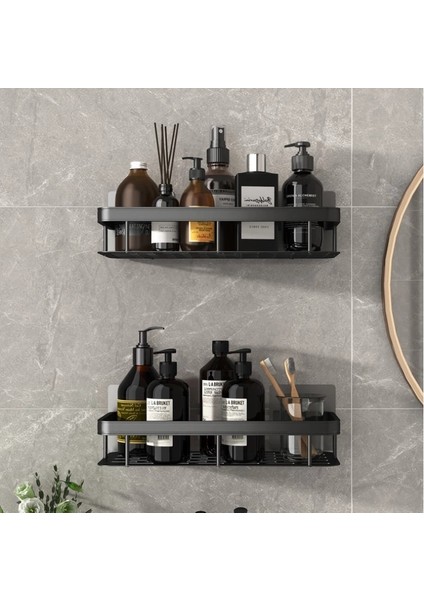 Yükseltme Tr-Gümüş 1 Banyo Organizatör Raf No-Matkap Duvara Montaj Köşe Raf Duş Depolama Rafı Wc Şampuan Organizatör Banyo Aksesuarları (Yurt Dışından) fırsatları