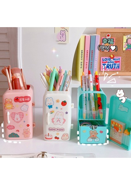 Çikolata Kawaii Organizatör Buzdolabı Kalem Tutucu Öğrenci Sevimli Büyük Kapasiteli Masaüstü Organizatör Depolama Yaratıcı Tüp Tatlı Kalem Kutusu (Yurt Dışından) fırsatları