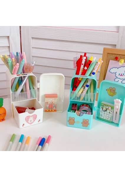 Çikolata Kawaii Organizatör Buzdolabı Kalem Tutucu Öğrenci Sevimli Büyük Kapasiteli Masaüstü Organizatör Depolama Yaratıcı Tüp Tatlı Kalem Kutusu (Yurt Dışından) indirimleri