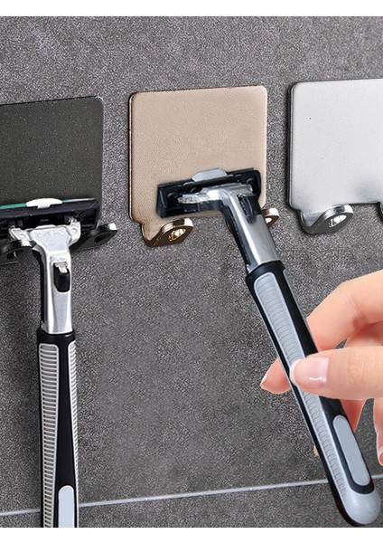 Gül Altın 2 Adet 1/2/3 Adet Yumruk Ücretsiz Tıraş Bıçağı Tutucu Erkekler Tıraş Tıraş Makinesi Depolama Kanca Duvar Rafı Banyo Jilet Raf Duvar Mutfak Aksesuarları (Yurt Dışından)