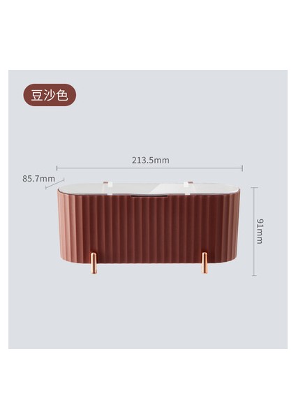 Kırmızı Masaüstü Kozmetik Saklama Kutusu Toz Geçirmez Makyaj Organizatör Pamuklu Pedler Swablar Güzellik Yumurta Tutucu Banyo Takı Organizatör (Yurt Dışından)