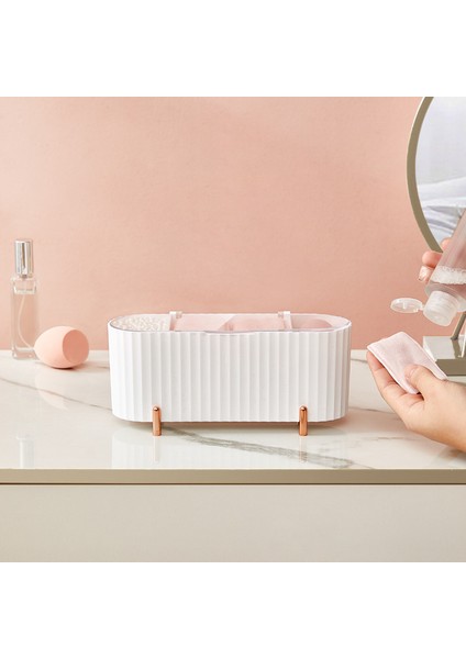 Kırmızı Masaüstü Kozmetik Saklama Kutusu Toz Geçirmez Makyaj Organizatör Pamuklu Pedler Swablar Güzellik Yumurta Tutucu Banyo Takı Organizatör (Yurt Dışından) indirimleri