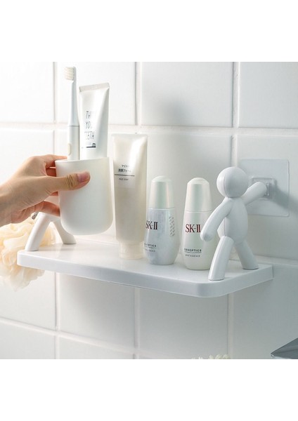 Gri Yaratıcı Duvara Asılı Depolama Rafı Korkuluk Kanca Raf Banyo Standı Tutucu Mutfak Baharat Kavanoz Depolama Rafı Ev Dekor (Yurt Dışından) modelleri