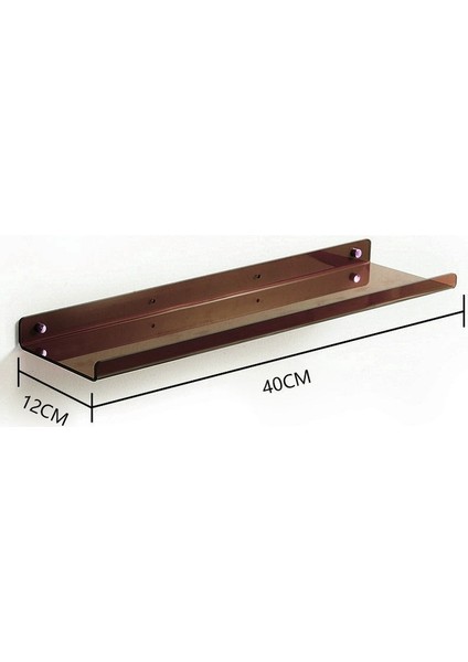 40X12CM 1/2 Adet Akrilik Raf Renkli Duvar Asılı Ücretsiz Delme Depolama Rafı Mutfak Banyo Yatak Odası Depolama Organizatör Depolama Rafı (Yurt Dışından)