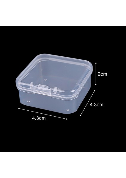 6 Adet-2x4.3x4.3 cm 6 Adet Mini Kutular Kare Şeffaf Plastik Takı Saklama Kutusu Konteyner Ambalaj Kutusu Küpe Yüzükler Boncuk Küçük Öğeler Toplama (Yurt Dışından)