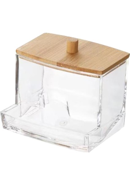 Orta Yuvarlak Akrilik Pamuklu Çubukla Tutucu Eczacı Ipi Küçük Dağıtıcı Tezgah Için Şeffaf Yuvarlak Makyaj Pamuk Pedleri Kutusu Kavanoz (Yurt Dışından) indirimleri