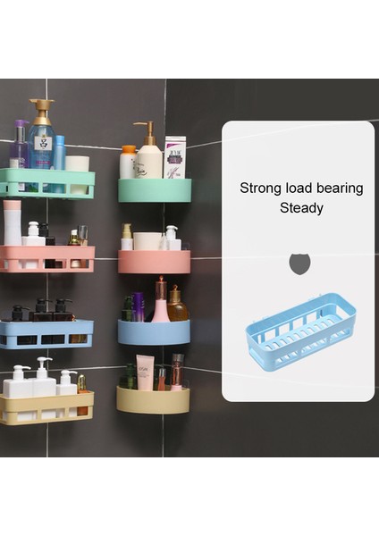 01 Duvara Monte Çok Fonksiyonlu Raf Snap Up Köşe Raf Plastik Banyo Raf Organizatör Drenaj Raf Duş Depolama Rafı (Yurt Dışından) fırsatları