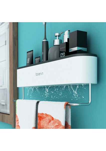 B-Siyah Monte Banyo Organizatör Raf Şampuan Kozmetik Depolama Rafı Banyo Mutfak Havlusu Tutucu Ev Eşyaları Banyo Aksesuarları (Yurt Dışından)