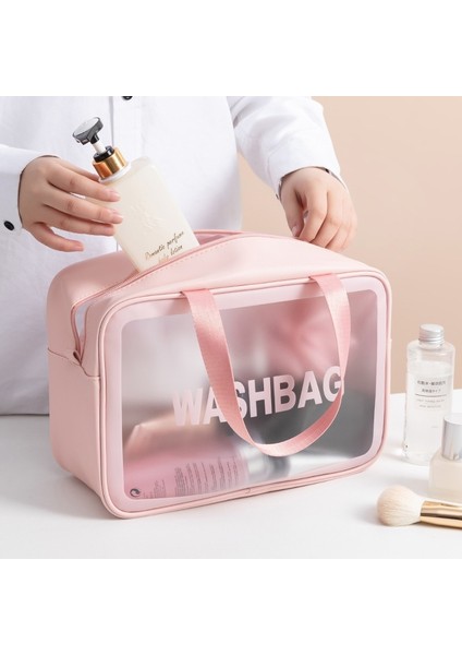 Beyaz S Wbboomıng 3 Renk Seyahat Pu + Pvc Kozmetik Çantaları Şeffaf Şeffaf Fermuar Makyaj Çantaları Organizatör Banyo Yıkama Makyaj Çantaları Kılıf (Yurt Dışından) modelleri