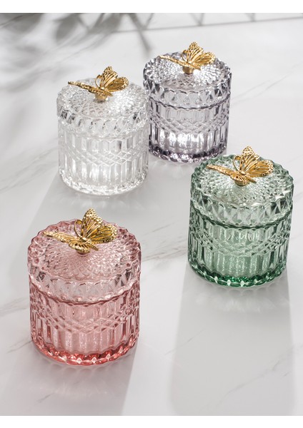 Yeşil S 1 Adet 1 Iskandinav Ev Masaüstü Dekorasyon Cam Mücevher Kutusu Makyaj Organizatör Saklama Kabı Pamuklu Çubukla Kutusu Ruj Tutucu (Yurt Dışından) fiyatları