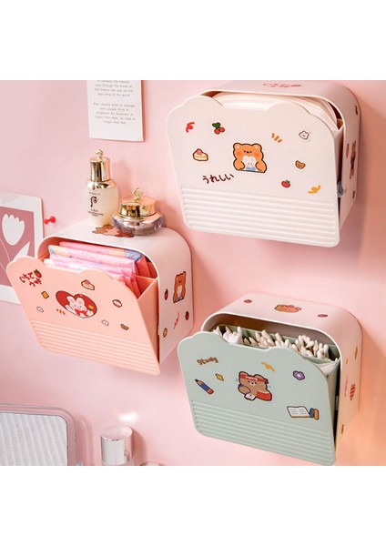 Tek Pembe Tuvalet Organizatör Yapışkanlı Büyük Saklama Kutusu Temizlik Peçeteleri Organizatör Kozmetik Dekoratif Kutu Banyo Aksesuarları (Yurt Dışından) fiyatları