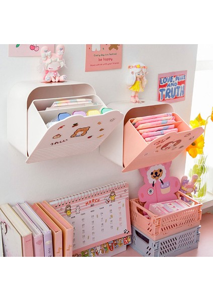 Tek Pembe Tuvalet Organizatör Yapışkanlı Büyük Saklama Kutusu Temizlik Peçeteleri Organizatör Kozmetik Dekoratif Kutu Banyo Aksesuarları (Yurt Dışından) indirimleri