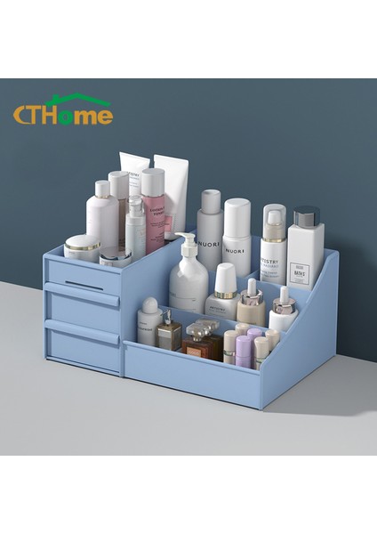 Yeşil Kozmetik Saklama Kutusu Büyük Kapasiteli Makyaj Çekmece Organizatör Makyaj Raf Cilt Bakımı Dresser Masaüstü Çeşitli Eşyalar Saklama Kutusu (Yurt Dışından) modelleri