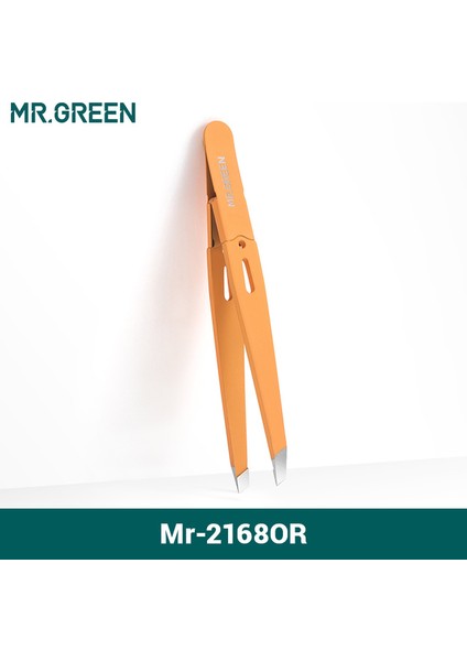 MR-2168OR Turuncu Kaş Klipsi Paslanmaz Çelik Cımbız Makyaj Çıkarıcı Aracı Ince Saç Çektirme Yanlış Kirpik Klip Kaş Sakal Sakal Eğik Pense (Yurt Dışından)