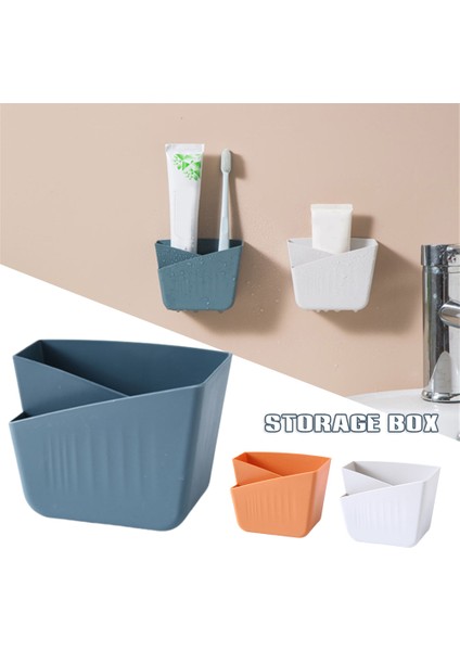 Koyu Mavi Duvara Monte Duvar Saklama Kutusu Ücretsiz Delme Rafı Banyo Duvar Rafı (Yurt Dışından) modelleri