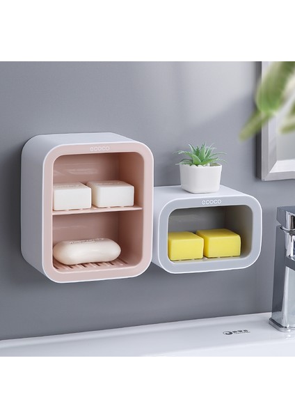 Tek Pembe Ecoco Işık Lüks Sabun Kutusu Banyo Depolama Raf Sabunluk Duvara Monte Raf Banyo Aksesuarları Seti (Yurt Dışından) indirimleri