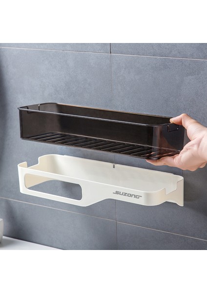 R-Gri ve Gri Sondaj Olmadan Banyo Rafı Duvara Monte Şampuanlık Köşe Rafları Banyo Duş Rafı Duş Jeli Depolama Organizatör (Yurt Dışından)