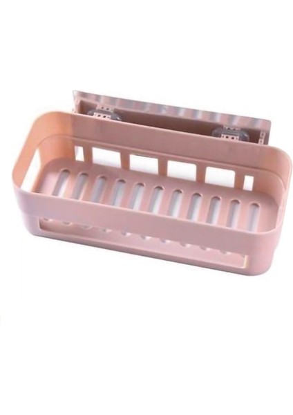 Pembe Çok Fonksiyonlu Raf Sünger Drenaj Raf Banyo Depolama Emme Tutucu Mutfak Düzenleyici Lavabo Mutfak Aksesuarları Banyo Sepetleri (Yurt Dışından)