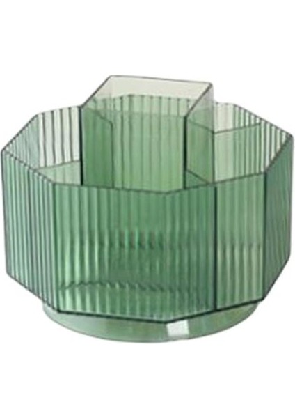 Koyu Yeşil 360 Derece Döndürme Kozmetik Fırçalar Ruj ve Uzun Boy Için Saklama Kutusu Organizatör (Yurt Dışından)