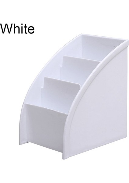 Beyaz Şık Plastik Makyaj Organizatör Banyo Saklama Kutusu Kozmetik Organizatör Masaüstü Makyaj Takı Saklama Kutusu Çeşitli Eşyalar Konteyner (Yurt Dışından)