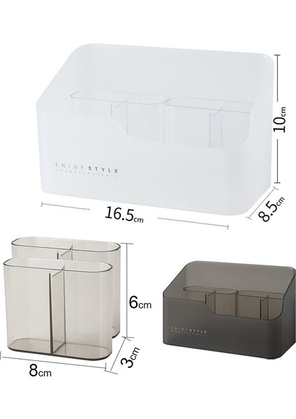 Beyaz Şık Plastik Makyaj Organizatör Banyo Saklama Kutusu Kozmetik Organizatör Masaüstü Makyaj Takı Saklama Kutusu Çeşitli Eşyalar Konteyner (Yurt Dışından) fiyatları