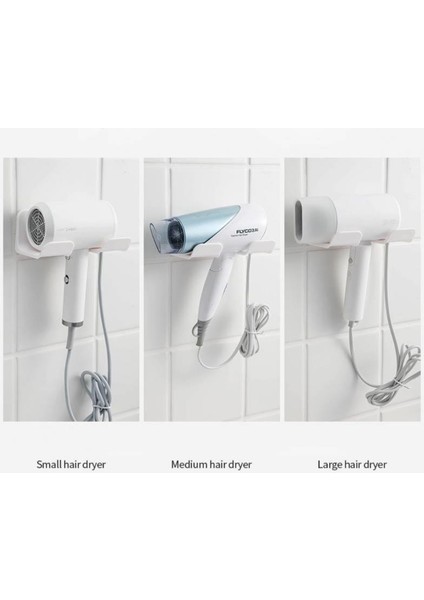 Beyaz Yumruk Ücretsiz Saç Kuru Tutucu Banyo Saç Kurutma Makinesi Raf Tuvalet Çok Fonksiyonlu Duvar Rafları Duş Depolama Banyo Aksesuarları (Yurt Dışından) fırsatları