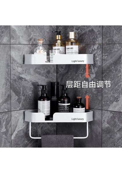 Siyah Üçgen Bir Duvara Monte Köşe Depolama Rafı Siyah Banyo Rafı Duş Depolama Üçgen Raflar Havlu Bar Banyo Donanım Aksesuarları (Yurt Dışından)