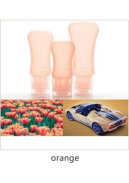 Turuncu Seyahat Aksesuarları Kozmetik Konteyner 1 Adet 37/60/89 ml Sabunluk Şampuan Şişesi Taşınabilir Çok Renkli Silikon (Yurt Dışından)