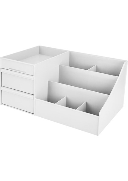 WHITE25 2X15 4X11 5c Masaüstü Bölmeli Kozmetik Ayırma ve Saklama Kutusu Tuvalet Masası Ruj Tutucu Depolama Rafı (Yurt Dışından) fiyatları