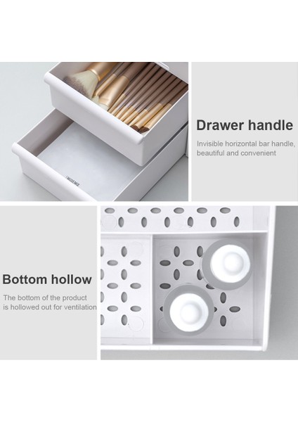 WHITE25 2X15 4X11 5c Masaüstü Bölmeli Kozmetik Ayırma ve Saklama Kutusu Tuvalet Masası Ruj Tutucu Depolama Rafı (Yurt Dışından) indirimleri