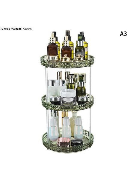 A3 Tek/çift/üç Katmanlı Makyaj Organizatör Kristal Su Geçirmez Kozmetik Tutucu Banyo Depolama Cilt Bakımı Pamuklu Ped Raf (Yurt Dışından)