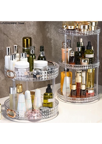 A3 Tek/çift/üç Katmanlı Makyaj Organizatör Kristal Su Geçirmez Kozmetik Tutucu Banyo Depolama Cilt Bakımı Pamuklu Ped Raf (Yurt Dışından) fiyatları