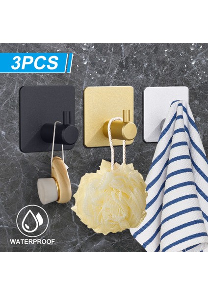 3 Adet Gümüş 1/3 Adet Yumruk Ücretsiz Banyo Rafı Yapışkanlı Kancalar Su Geçirmez Havlu Tutucu Giysi Rafı Anahtarlık Duvar Rafı Banyo Aksesuarları (Yurt Dışından) fiyatları