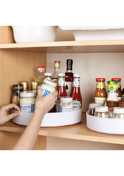 02 1 Döner Tepsi Makyaj Organizatör Kozmetik Baharat Kavanoz Organizatör Tuvalet Tepsisi Banyo Tepsisi Kurutulmuş Depolama Rafı Mutfak (Yurt Dışından) fiyatları